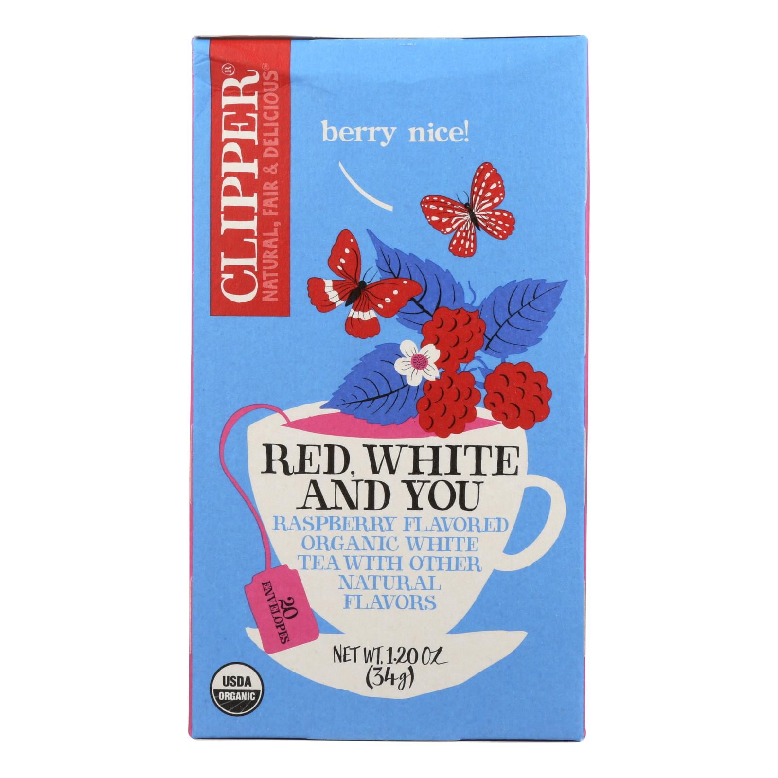(6 Pack) Clipper Tea Red White You Organic Tea, 20 Bags