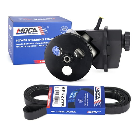 MOCA AUTOPARTS Power Steering Pump with Serpentine Belt 6PK2775 Fit for 2006-2011 Chevrolet Impala 3.5L 3.9L & 2006-2007 Chevrolet Monte Carlo 3.5L