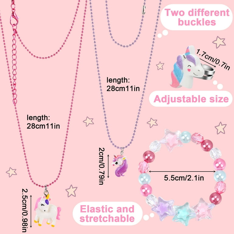 sixwipe 32 Pcs Little Girl Jewelry Set, Kids Jewelry for Toddler