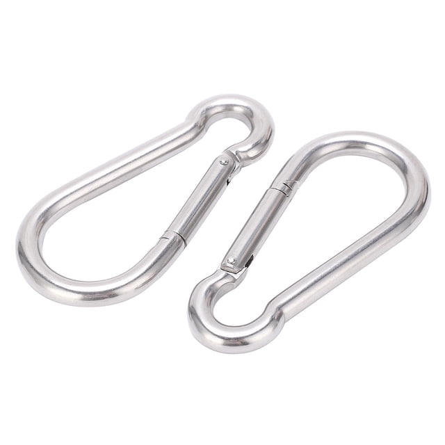 Clips de Mosquetón NikouMX 2 Piezas 140 mm Gancho de Resorte de Acero Inoxidable