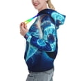 thumbnail image 2 of Kdxio Blue Yin And Yang Print Womens Oversized Hoodies Sweatshirts Hooded Pullover Tops Sweaters Casual-X-Large, 2 of 7