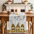 thumbnail image 2 of Table Runner 72 Inches Long for Kitchen Dining, Yellow Bees Gnomes Dresser Scarf Farmhouse, Dining Table Decorations for Wedding/Parties, Spring Floral Branches Wooden 13 x 72 In, 2 of 8