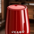 thumbnail image 6 of VAETTLO Wine Glass Shaped Trash Can with Lid – 11” Opening, 27.6” Tall – Red Waste Bin for Living Room, Bedroom, Office – Stylish PP Plastic Laundry Basket & Storage Bin, 6 of 9