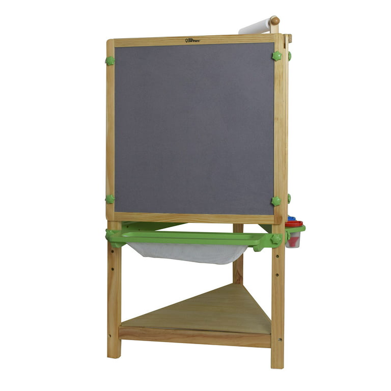 AILEEKISS 3 in 1 Kids Art Easel Double-Sided Magnetic Whiteboard Chalkboard  Paper Roller, Coffee