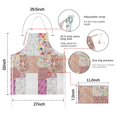 thumbnail image 7 of Pioneer Flower Floral Print Pattern Apron-Garden Aprons for Women with Pockets-Cotton Linen Waterproof Kitchen Cooking Gardening Aprons Adjustable for Kitchen,Cooking,BBQ and Salon 33x27 Inch, 7 of 7