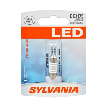 Sylvania DE3175 White LED Automotive Mini Bulb, Pack of 1.