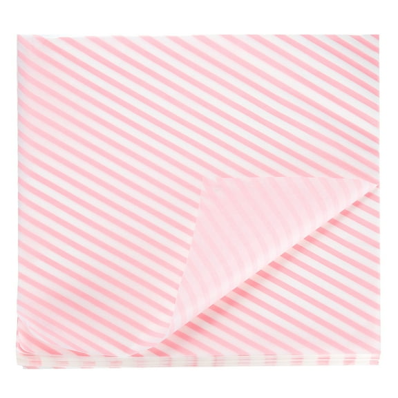 Uxcell 100pcs Square Stripes Wax Paper Sheet 12" x 12" Oil-absorbing Dry Food Wrapping Paper for Sandwich Baking Paper Liners Picnic Basket Bread Hamburger Wrap, Pink