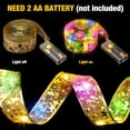 thumbnail image 2 of 5PCS Christmas Ribbon Lights Christmas Fairy Strings Lights Battery Operated for Christmas Tree Home Garden Weddings New Year Party Decor,6.5FT/Each, 2 of 5
