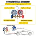thumbnail image 4 of KFFKFF 4CFM Vacuum Pump, 1/4HP, for HVAC A/C Refrigeration - Single Stage Rotary Vane with 1 Valve AC Gauge Set, 4 of 9
