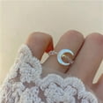 thumbnail image 6 of Open Moon Shaped Jewelry Simple Adjustable Stylish Novelty Gifts Trendy for, 6 of 7