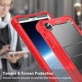 thumbnail image 5 of Golden Sheeps Compatible for Samsung Galaxy Tab A7 Lite 8.7" 2021 (SM-T220/T225) Impact Hybrid Drop Proof Armor Defender Full-Body Protection Case Convertible Built in Stand (RED), 5 of 5
