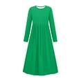 thumbnail image 3 of Posijego Girls Maxi Dress with Pockets Big Girls Crew Neck Long Sleeve Spring Casual Solid Color Dresses, 3 of 6