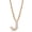 Rose Gold, variant on Initial Letter J Necklace, Moissanite, 925 Sterling Silver, Rose Gold Vermeil