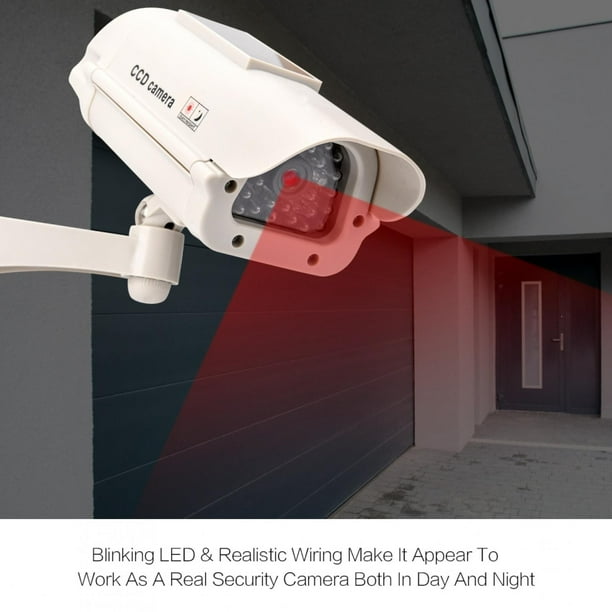 Pack De 2 Cámaras De Seguridad FALSAS Con LED Parpadeante - ¡Disuasión Barata Para El Hogar!
