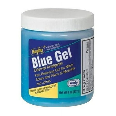 Rugby Blue External Analgesic Muscle & Joint Pain Reliever Gel, 8oz, 3-Pack