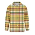 thumbnail image 5 of RYRJJ Button Down Shirts for Women Wrinkle-Free 4 Way Stretch Dress Shirt Classic Plaid Long Sleeve Casual Business Work Blouse(Yellow,L), 5 of 8