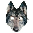 thumbnail image 1 of BELOVING Tête de Loup Confortable Réaliste Animal pour Barres d'Halloween Carnaval Gris, 1 of 10