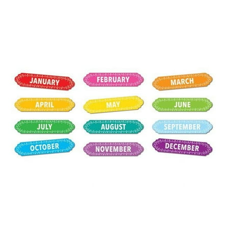 UPC: 0703185190220 | Ashley Productions ASH19022 Magnetic Months & Year Chalk Loops Die-Cut Border  Multi Color