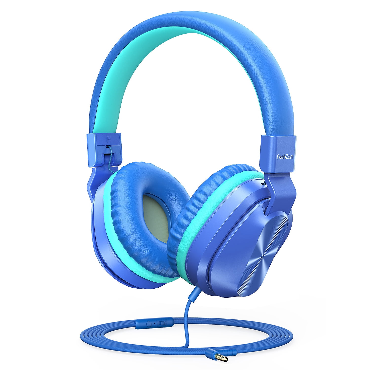 Kids Headphones with Mic, Foldable Wired Stereo On-Ear Headphones for Kids  for Cellphones/Tablet/Kindle/ School/Travel
