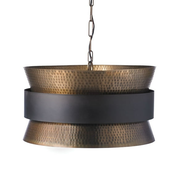 19.75 Inch 4 Light Pendant-Patinaed Brass/Dark Zinc Finish    -Traditional Installation Capital Lighting 330446Pz