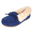 thumbnail image 3 of Floopi Womens Indoor/Outdoor Basic Memory Foam Moccasin Slipper W/Faux Fur Collar, 3 of 9