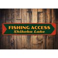 thumbnail image 2 of Fishing Access Sign, Lake House Decor, Directional Arrow Sign, Lake House Aluminum Sign - 4x18 inches, 2 of 4