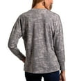 thumbnail image 2 of Women's  Gray Iowa Hawkeyes Brandy Tie-Dye Long Sleeve Tri-Blend Pullover Top, 2 of 2