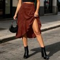 thumbnail image 3 of Summer Dresses for Women Womens Summer Fashion Solid Color Loose Irregular Elastic Waist Skirt, 3 of 6