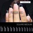 thumbnail image 1 of Puntas de uñas postizas HUOGUO, tacón de aguja transparente esculpido con cobertura completa, 1 of 5