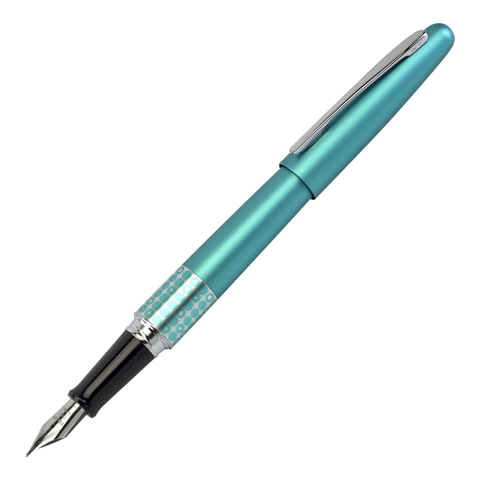 Pilot MR Retro Pop Fountain Pen Fine Pen Point - Refillable - Black Gel-based Ink - Turquoise Barrel - 1 Each