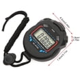 thumbnail image 3 of Sports Digital Stopwatch with Wristband Watch Timing Function Countdown Calendar Waterproof Shockproof Timer On Time Alarm Timing Swimming Running, 3 of 8