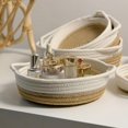 thumbnail image 3 of Storage Baskets  Natural Soft Cotton and Jute Rope Baskets for Cosmetics Jewelry Books Clothes  Decorative Baskets Desktop Storage Box for Organizing, 3 of 7