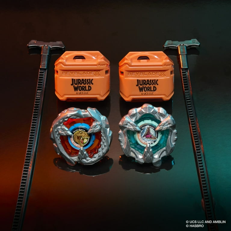 Beyblade X Jurassic World Collab T. Rex vs. Mosasaurus Multipack