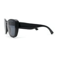 thumbnail image 3 of Womens Classy Elegant Chic Inset Lens Butterfly Plastic Sunglasses All Black, 3 of 4