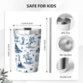 thumbnail image 4 of PAYOHTO Wild West Monochrome Pattern Insulated Stainless Steel Tumbler 12 oz Thermos Come with Straw Kids Leak-Proof Travel Mug Cup, 4 of 7