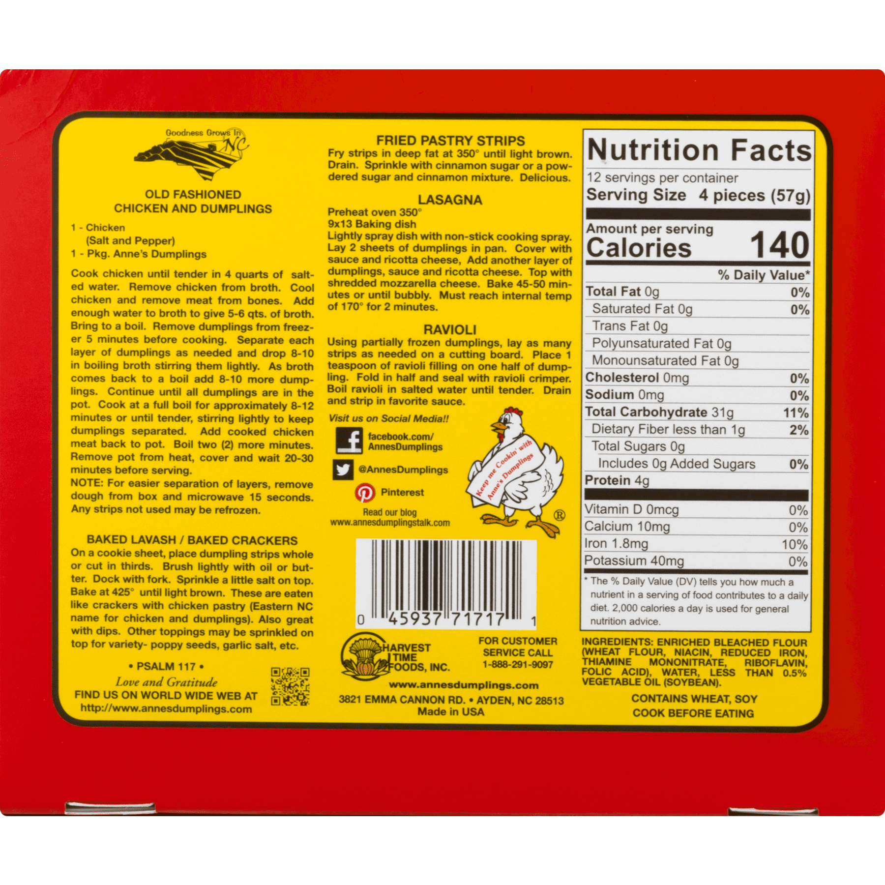 Anne S Flat Dumplings Original Old Fashioned Box 24 0 Oz Walmart Com