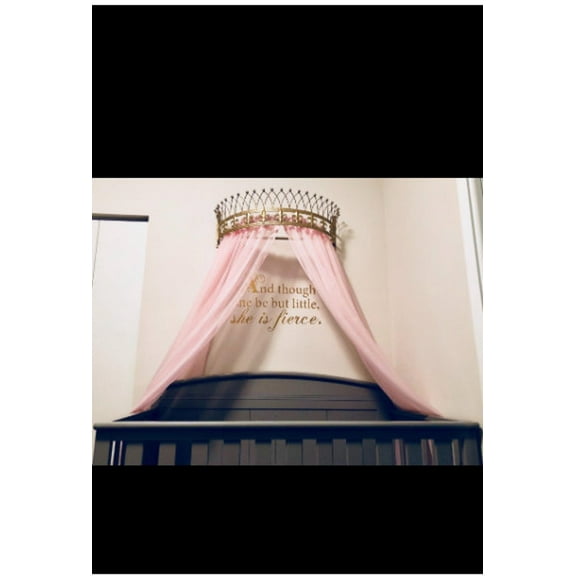 OctoRose Paint in USA For you Metal Wall Teester Crown with Built in Rods Hardware Sculpture Poppy Pink