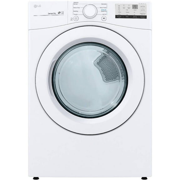 LG DLG3401W 7.4 Cu. Ft. White Front Load Gas Dryer