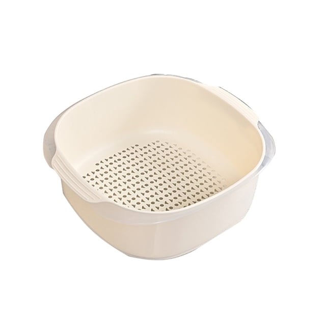 Bowls for Kitchen,Strainers for Kitchen Vegetable Basket Strainer for Washing Vegetables and Fruit Multifunctional Kitchen Vegetable Washing Basket Strainer and Soaking Bowl Fruit Bowl