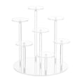 thumbnail image 4 of Tnarru Round Acrylic Display Riser Stand Mini Rings Display Stand 7 Tier Cupcake Stand Display Rack,for Action Figures,Rings,Dessert transparent, 4 of 8