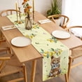 thumbnail image 3 of Lemons Cats Table Runner - 108 Inch Long, Kitchen Dining Table Runner Dresser Scarves, Summer Rustic Botanical Fruits Yellow Farmhouse Decor for Coffee Tables Wedding Party Banquet, 3 of 8