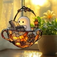 thumbnail image 4 of Spooky Reading Ghost Teacup Sun Catcher, 2D Flat Acrylic Sun Catchers for Window Hanging, Halloween Hanging Halloween Window Ghost Decor, Halloween Decoration Spooky Gift, 4 of 7