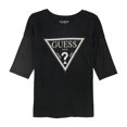 thumbnail image 1 of GUESS Camiseta básica adornada para mujer, negra, grande Guess Camiseta básica, 1 of 2