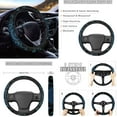 thumbnail image 4 of Uorisanigo Blue Mandala 10 Pieces Automobile Seat Cover Sets with Soft Elastic Car Seat Belt Pad Cover Steering Wheel Cover Car Water Cup Coaster and Keychains Universal Fit Most Cars SUVs, 4 of 7