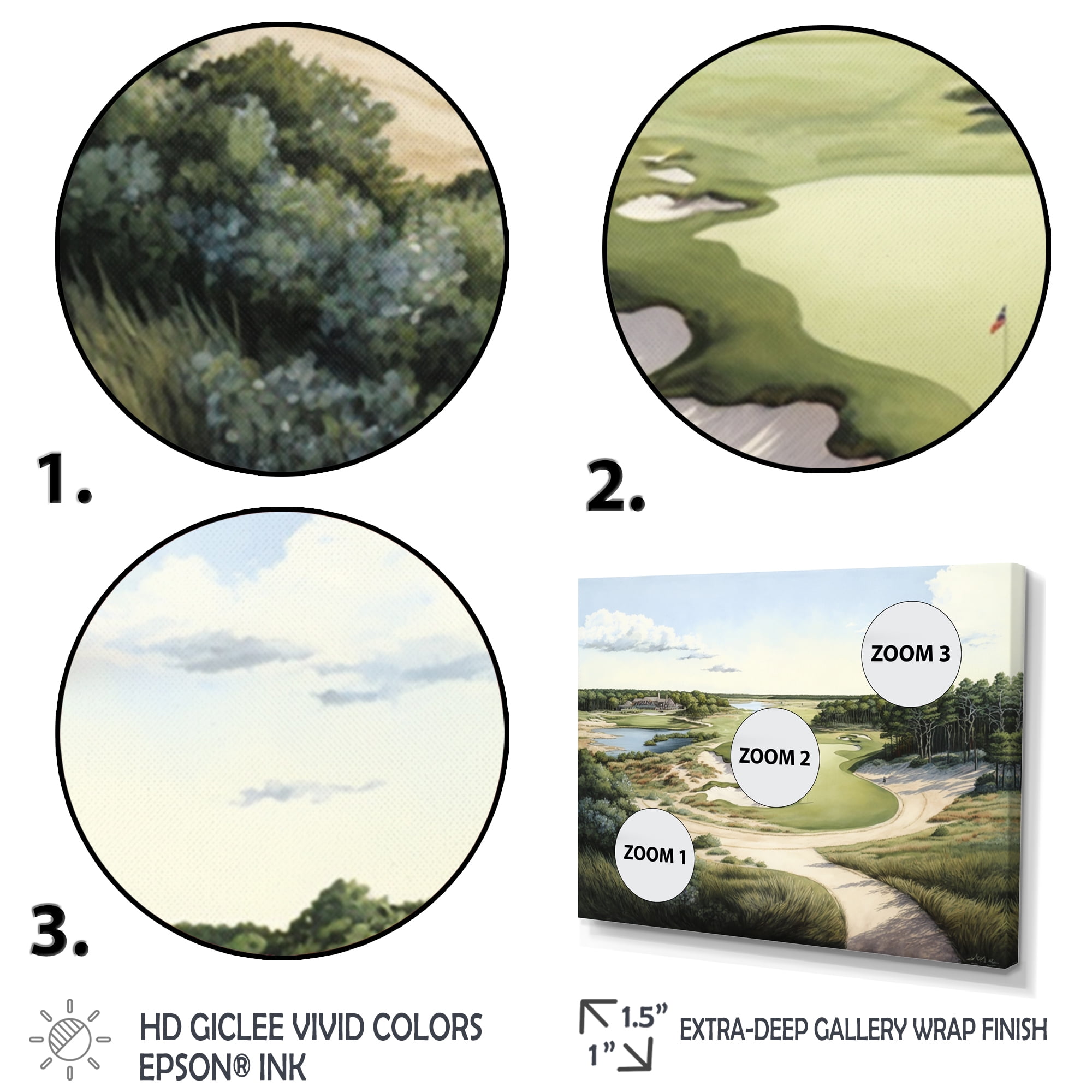 Designart Golf Course In The Summer Canvas Wall Art