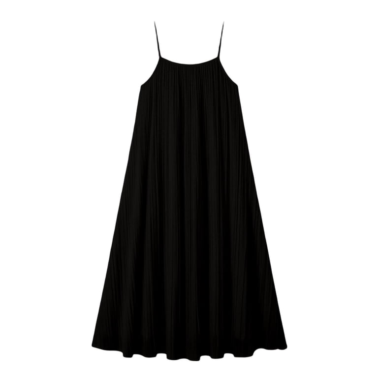 loose black slip dress Lunya