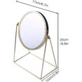 thumbnail image 2 of Makeup Mirror Makeup Mirror Double-Side Vanity Mirror Vintage 360° Rotation Metal Table Mirror Round Cosmetic Mirror Make Up Mirror for Dresser Vanity Table Desk Portable Small Mirror, 2 of 6