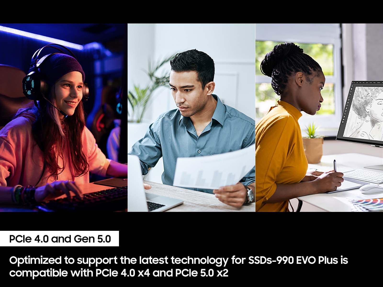 Samsung 990 EVO Plus SSD 2TB, PCIe Gen 4x4, Gen 5x2 M.2 2280, Speeds Up-to 7,250 MB/s (MZ-V9S2T0B/AM)