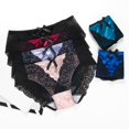 thumbnail image 2 of Bragas sexys de encaje de satén para mujer, ropa interior transparente, bragas de encaje transparente, bragas suaves y brillantes, 2 of 4