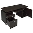 thumbnail image 3 of Tracy 55-inch 2-drawer Office Computer Desk Cappuccino, 3 of 12